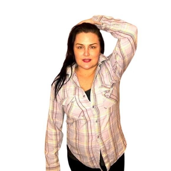 Vintage Sutter Creek Levis Strauss co flannel plaid shirt size M - Picture 1 of 9